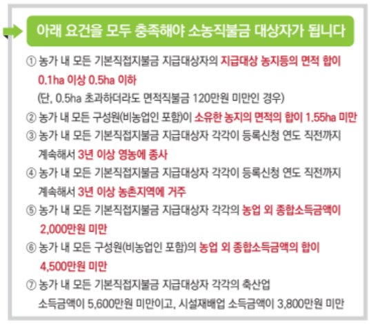 공익직불금 충족요건