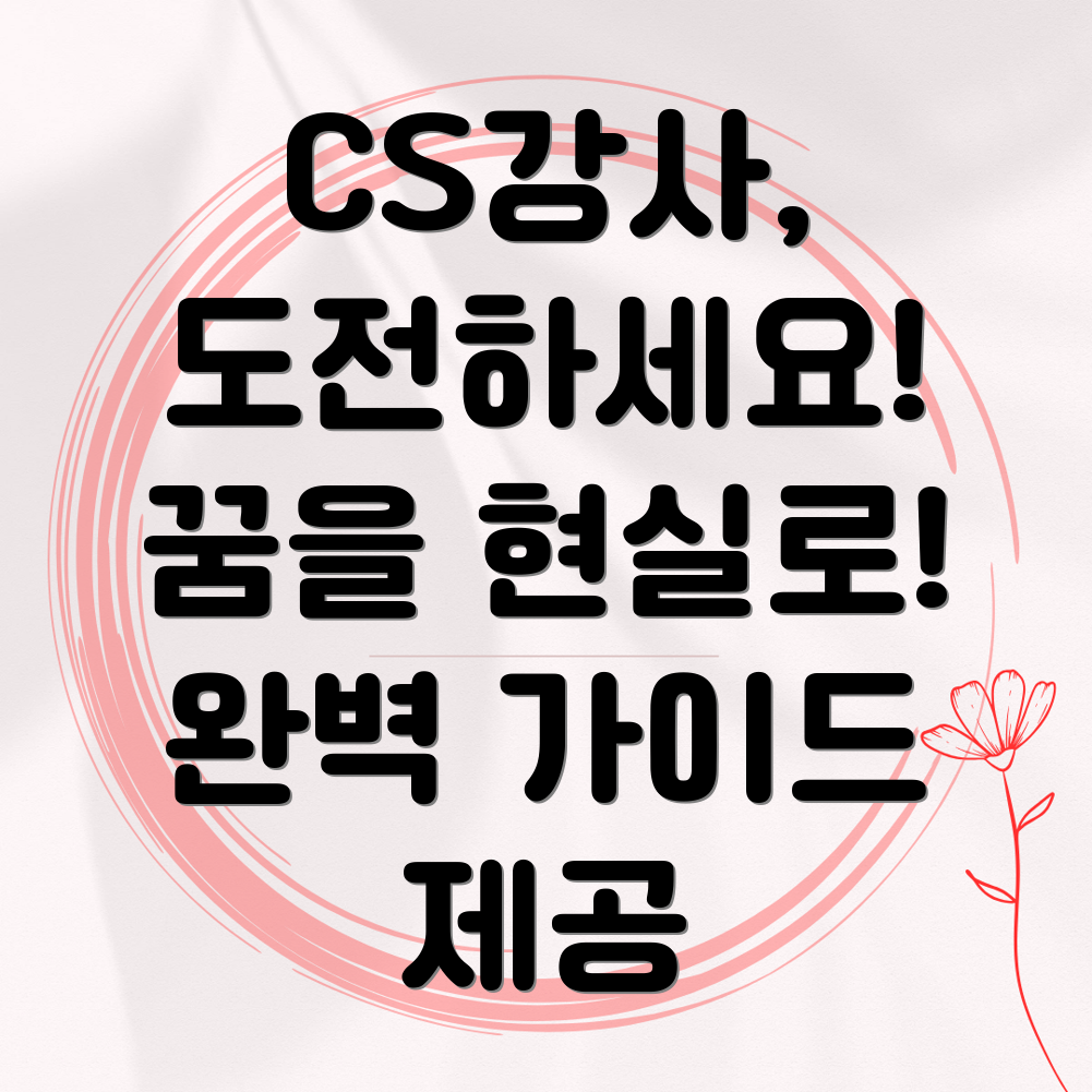 CS강사