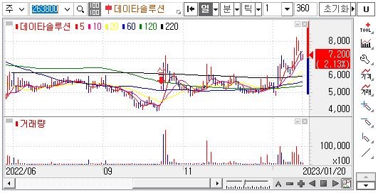 데이타솔루션-주가차트