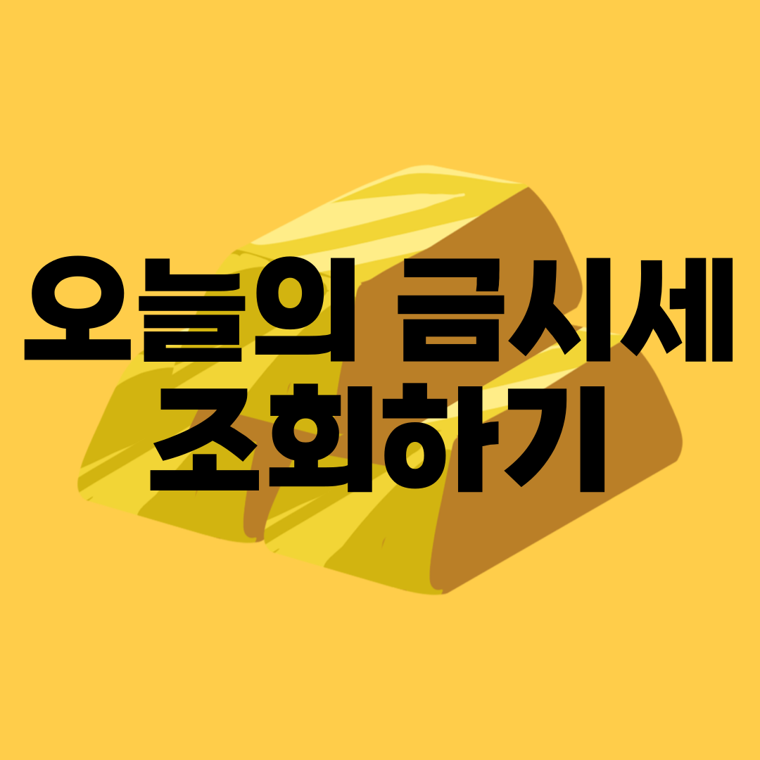 오늘의 금시세 조회하기