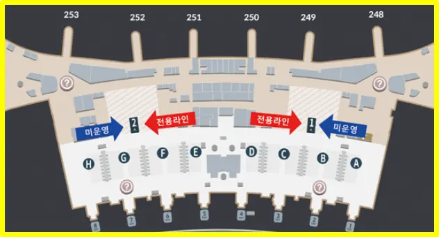 인천공항 2 터미널 스마트패스 출국장 전용라인 위치 안내