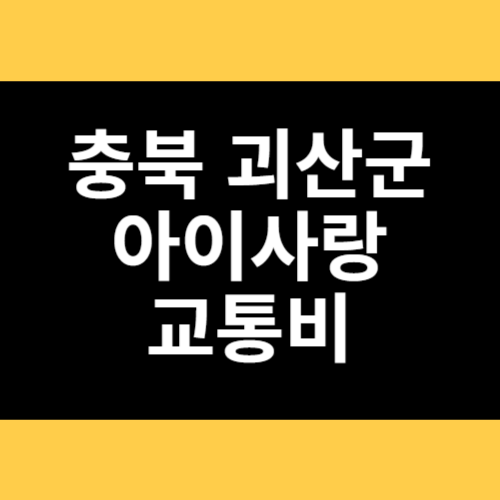 충북 괴산군 아이사랑 교통비 썸네일