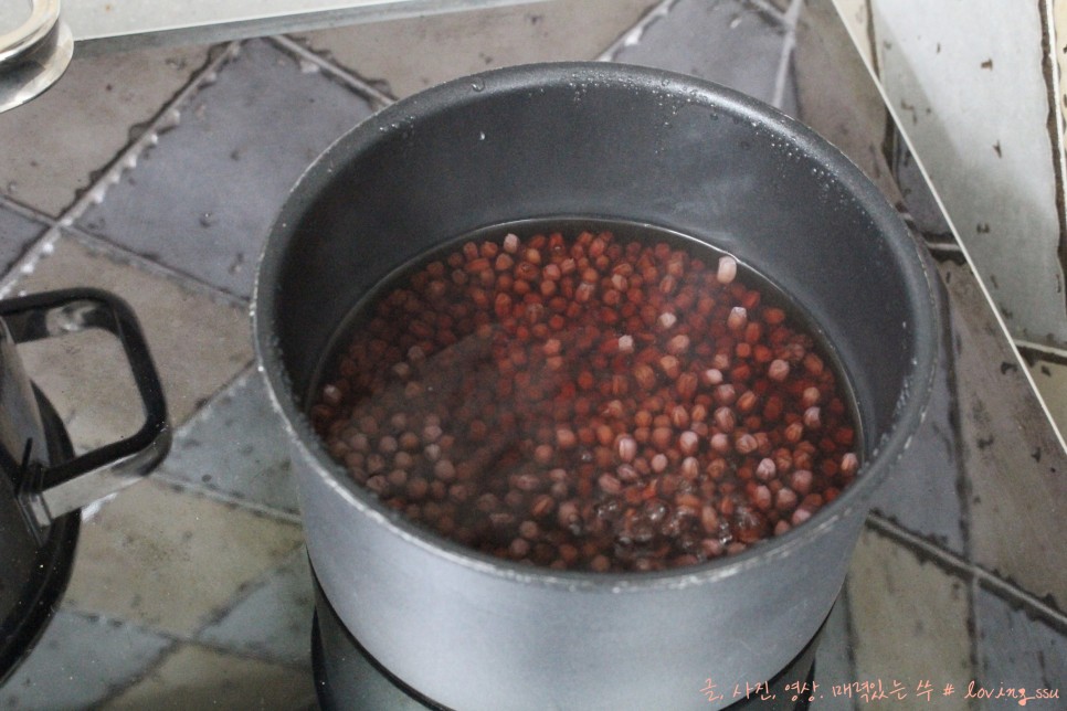 간단하게 팥 삶는 법까지~ 붉은색 밥 만들기 정말 9