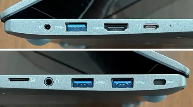 LG 그램 노트북의 측면 연결 단자