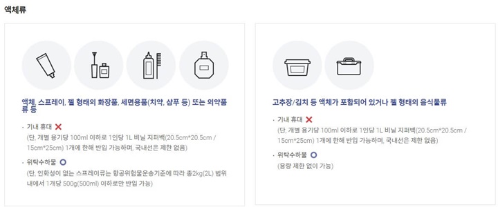 수화물규정