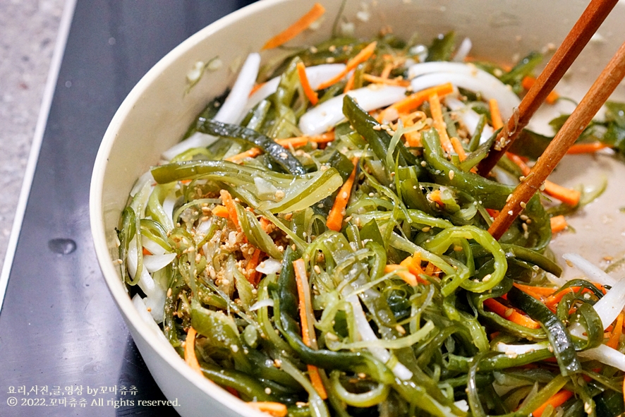 미역줄기볶음 만드는 법 비린내 없음 내가 좋아하는 미역줄거리 일주일간 볶음 반찬 22