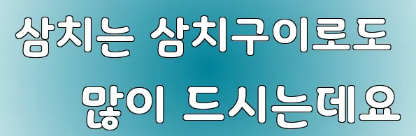 삼치는 삼치구이로도 많이 드시는데요