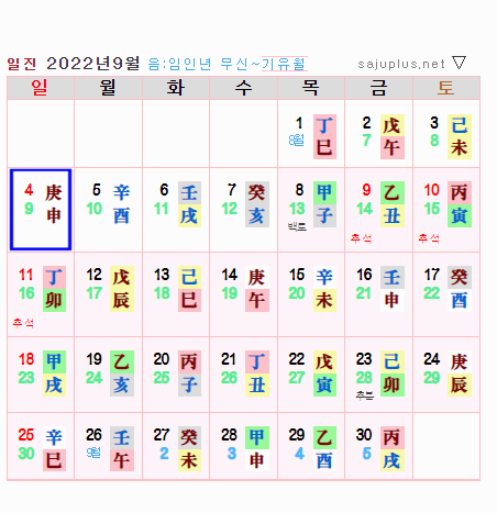  플러스 만세력 주소 / 보는 법(무료 만세력)