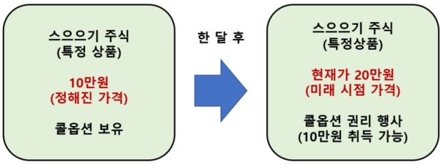 주식용어 콜옵션 풋옵션 예시