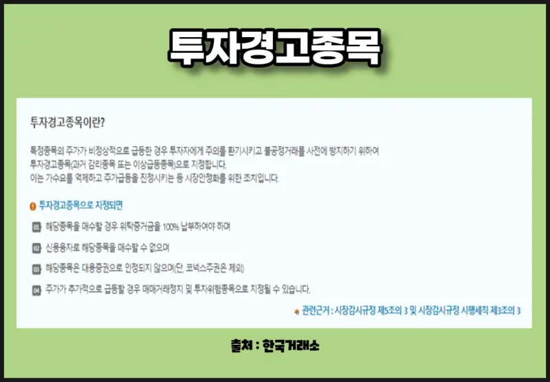 투자경고 종목이란 무엇일까? 주의해야 할 이유와 확인 방법