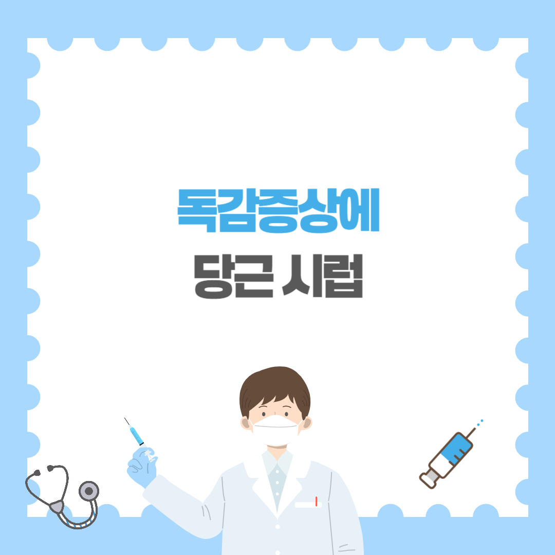 독감증상에 당근 시럽이 도움이 되나요