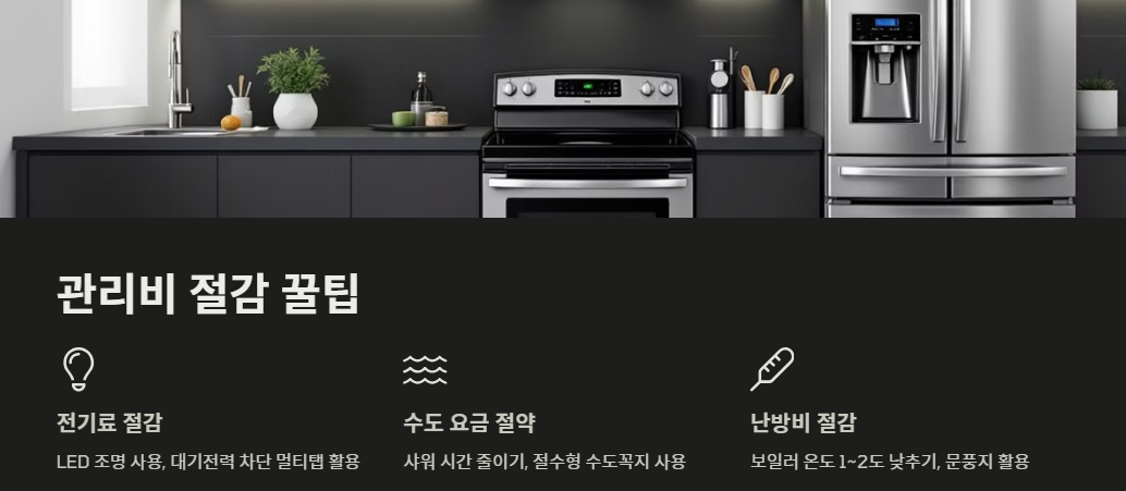 관리비 절감 꿀팁, 이렇게 아낀다