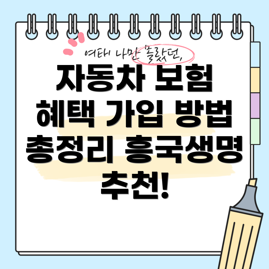 흥국생명 자동차 보험