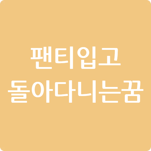 팬티입고 돌아다니는 꿈