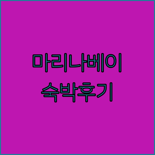 마리나 베이 샌즈 완벽 분석 숙박 후