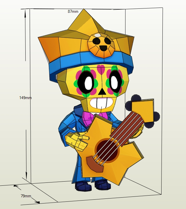  브롤스타즈 스타포코 종이모형 3D 모델링 Star POCO