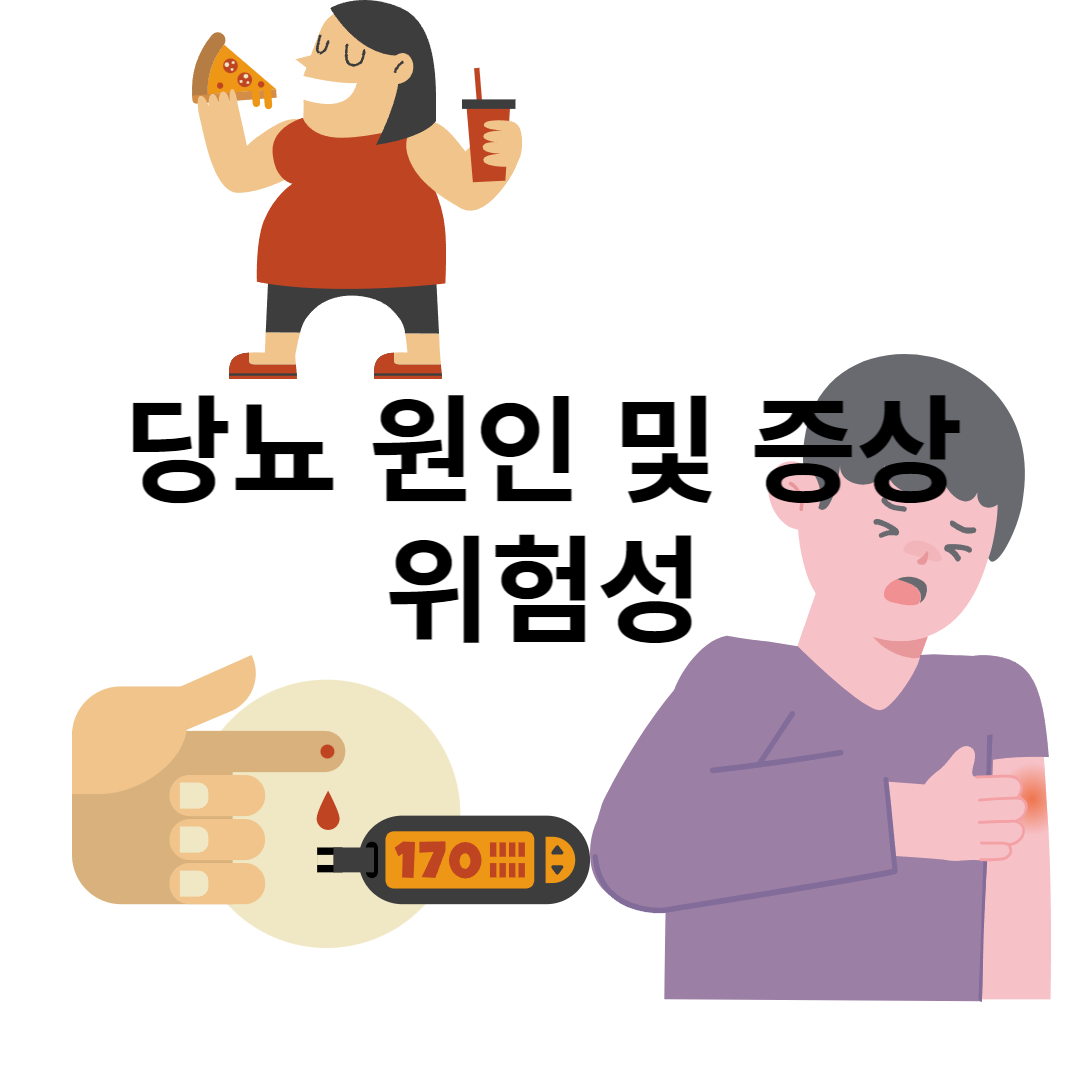 당뇨 원인 증상 위험성이 적혀있는 대표 이미지