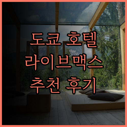 호텔 라이브맥스 도쿄 바쿠로초 추천 