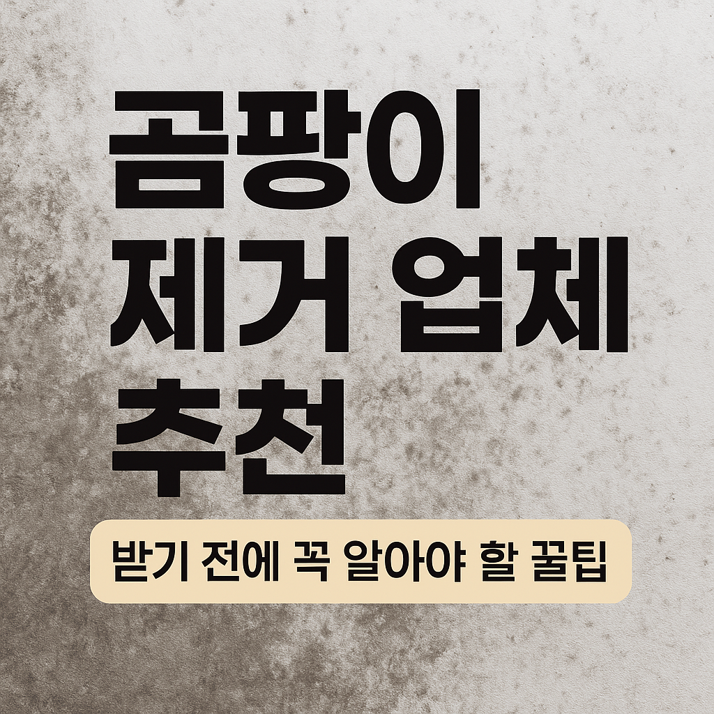 곰팡이 제거 업체 추천 받기