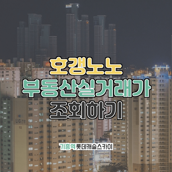  기흥역 롯데캐슬스카이 부동산실거래가 조회