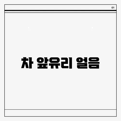 차 앞유리 얼음