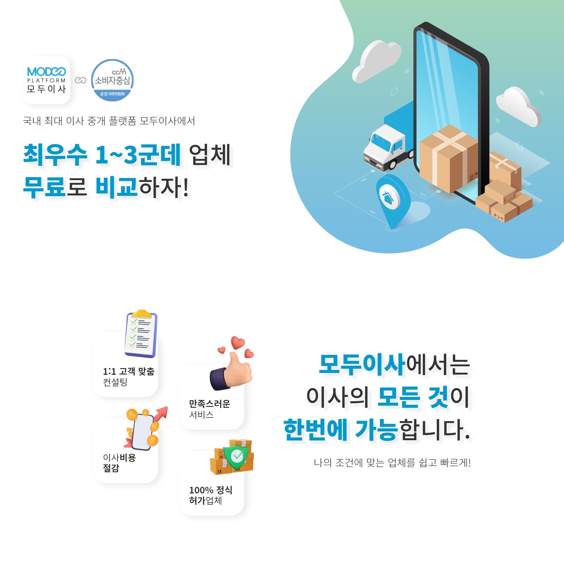  모두이사 원룸, 용달이사
