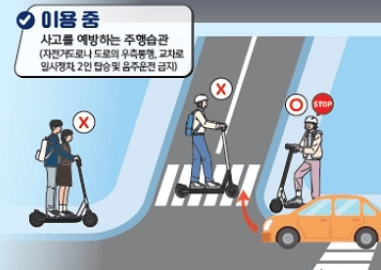 전동킥보드 이용중 안전수칙