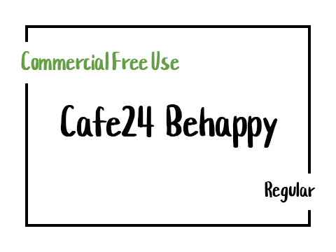  카페24 Behappy 폰트 사용가이드_상업용 무료폰트