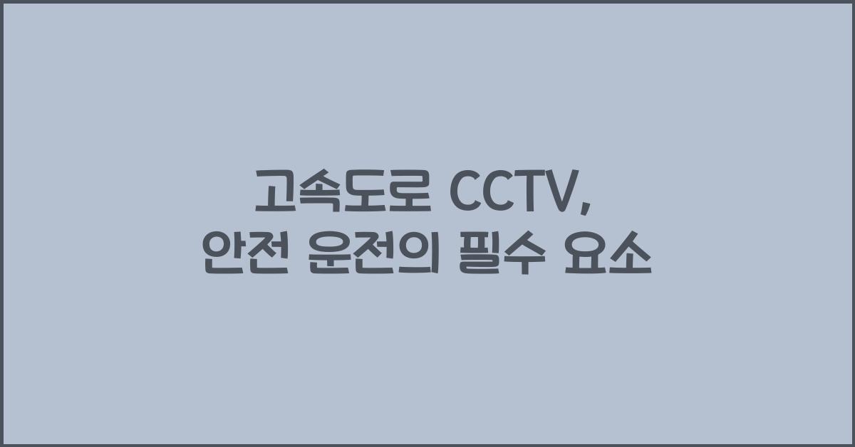 고속도로 cctv