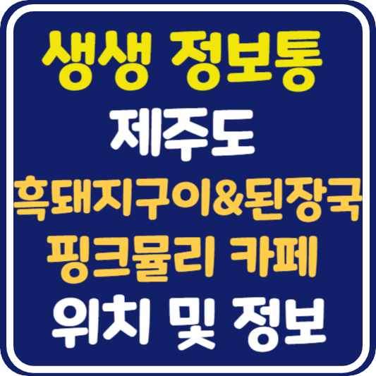 생생 정보통 맛집오늘방송 제주 흑돼지구이 된장국 맛집 핑크뮬리 카페 위치 및 정보 : 택시 맛객