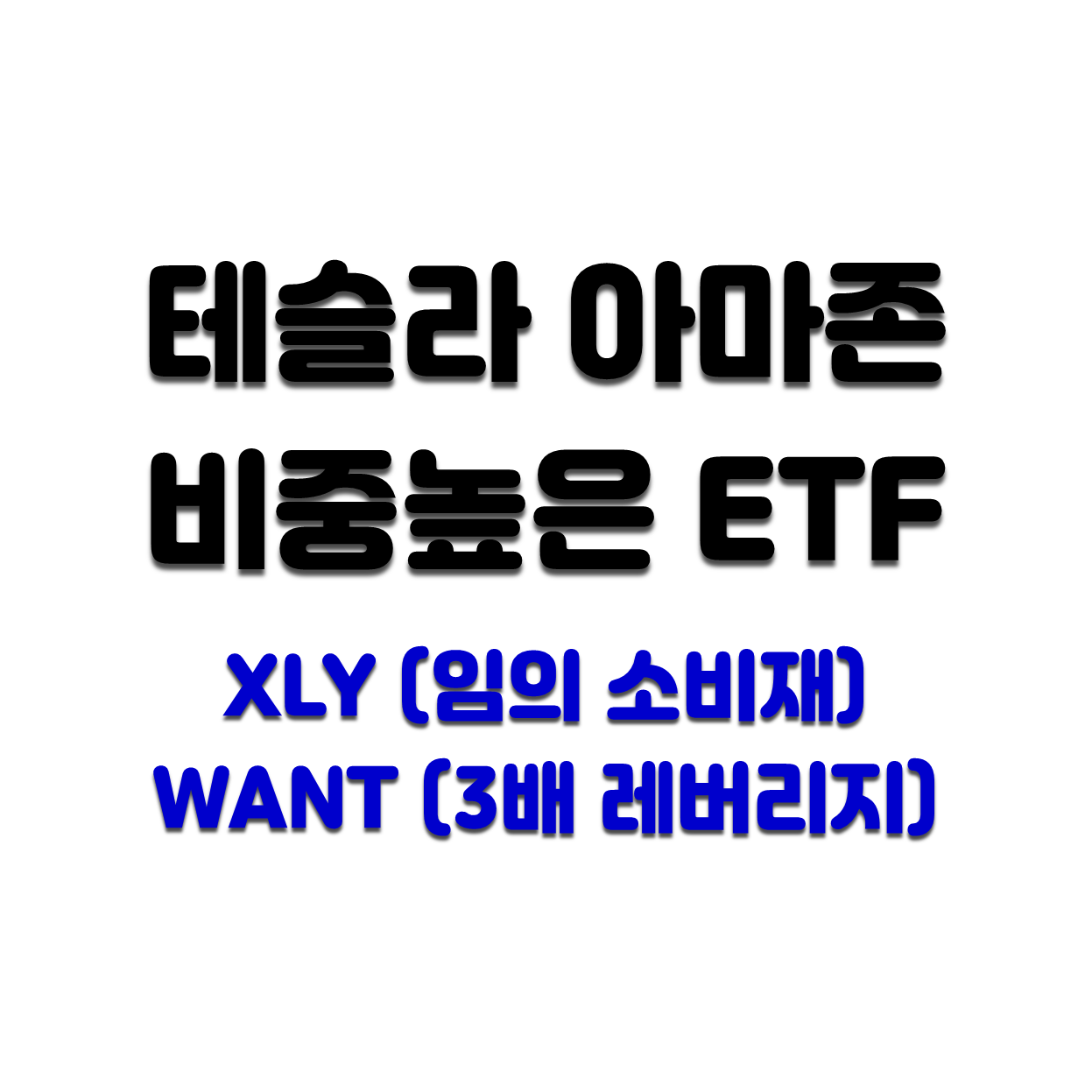  테슬라, 아마존 비중 높은 ETF (임의소비재 XLY, 레버리지 WANT)