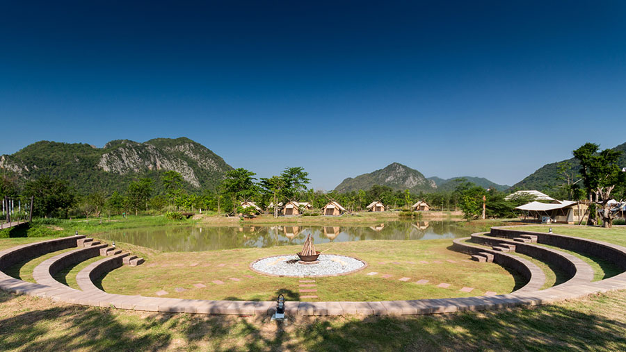 라라무카 리조트의 연못 모습이다