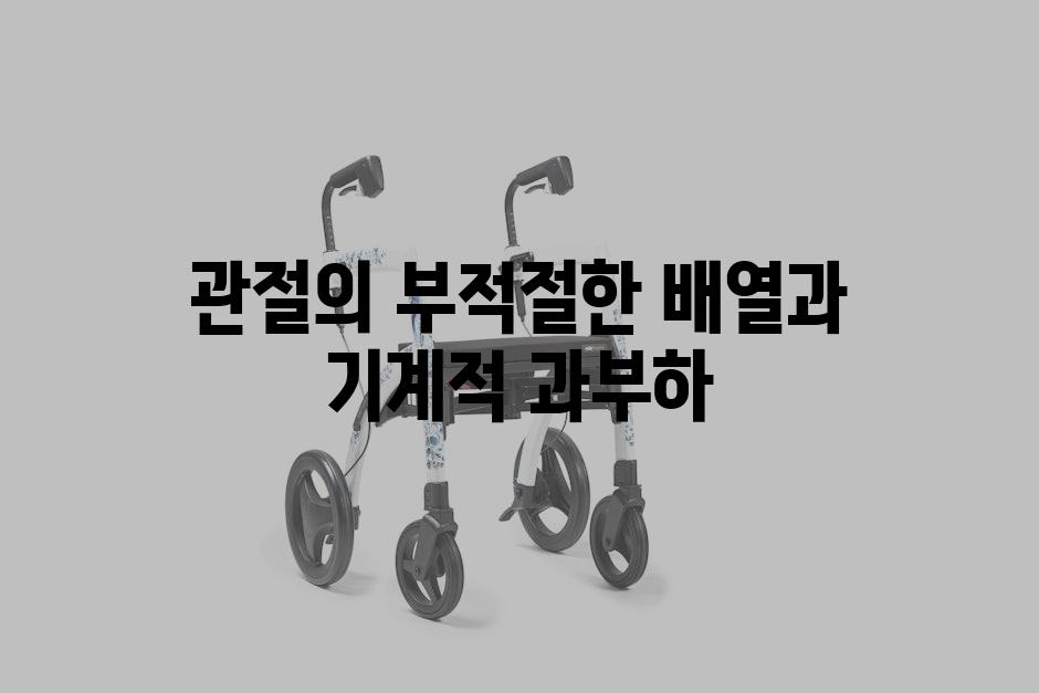 관절의 부적절한 배열과 기계적 과부하