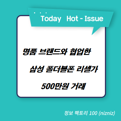 명품 브랜드와 협업한 삼성 폴더블폰 리셀가 500만원 거래