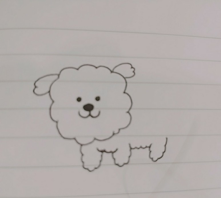 강아지 캐릭터! 그림 그리기 :-) 따라하기 쉬운 복슬복슬 귀여워 3