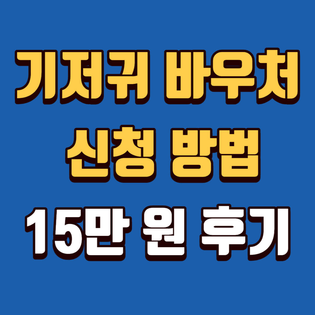 기저귀 바우처 신청 방법 15만 원 후기