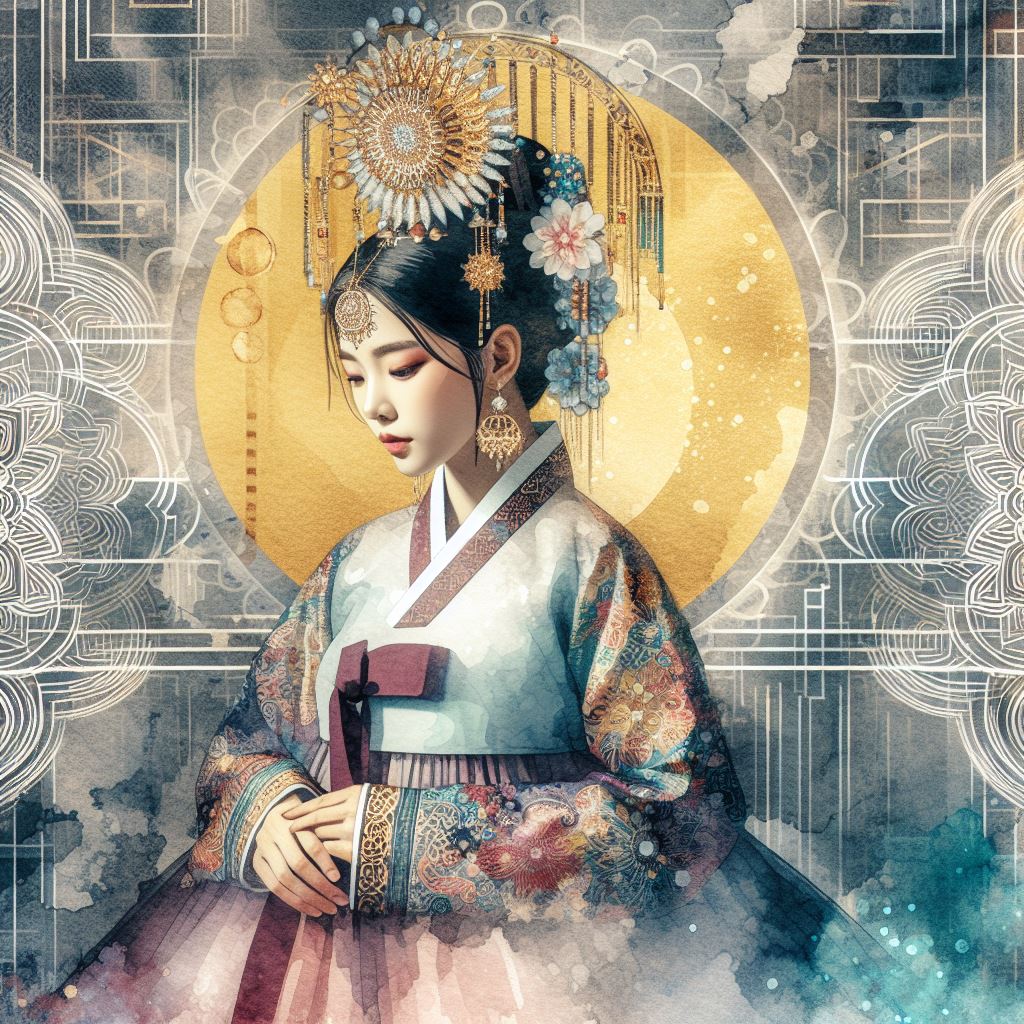 Korean HANBOK Watercolour 10