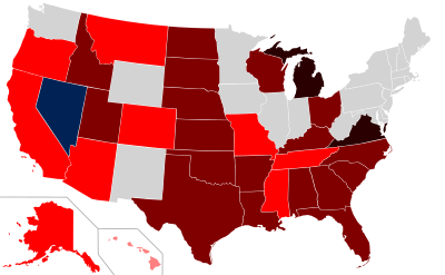동성 결혼 금지에 관한 항목을 포함하는 주 헌법이 있는 주들