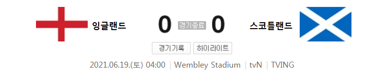  (유로 2020 조별리그 D조) 잉글랜드 (0) 대 스코틀랜드 (0) 축구 경기 하이라이트