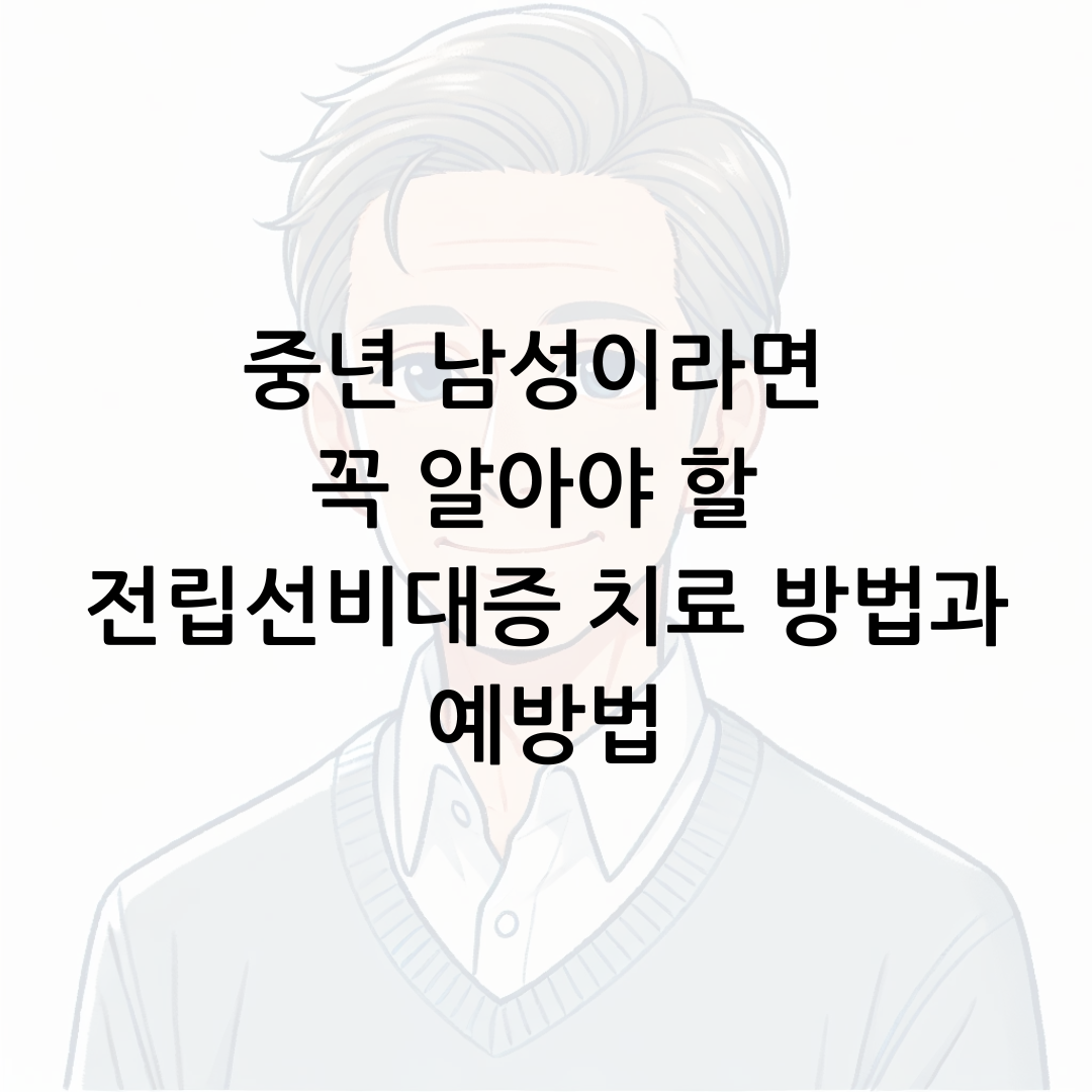 중년 남성이라면 꼭 알아야 할 전립선비대증 치료 방법과 예방법