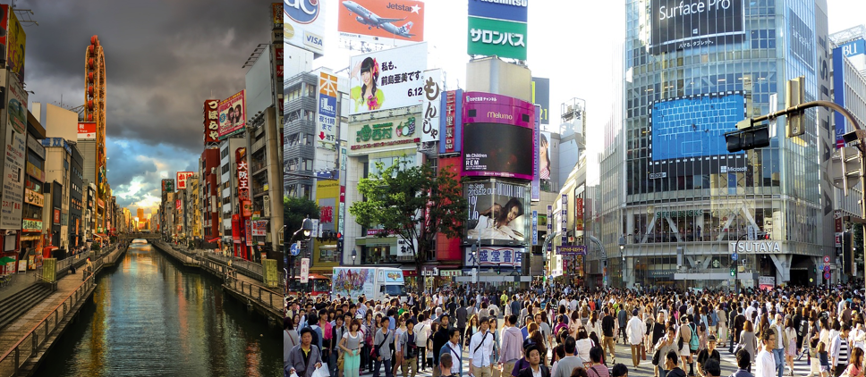 Left_Japan_Osaka / Right_Japan_Tokyo_Shibuya