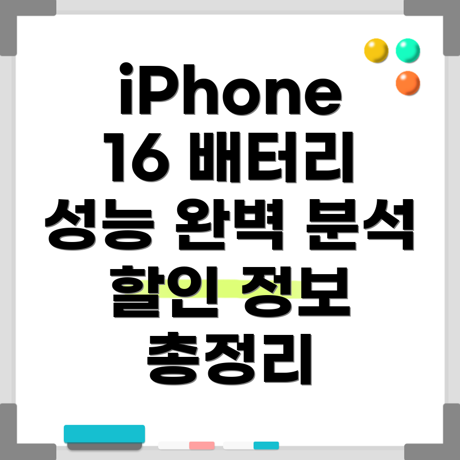 iPhone 16 프로 배터리 성능