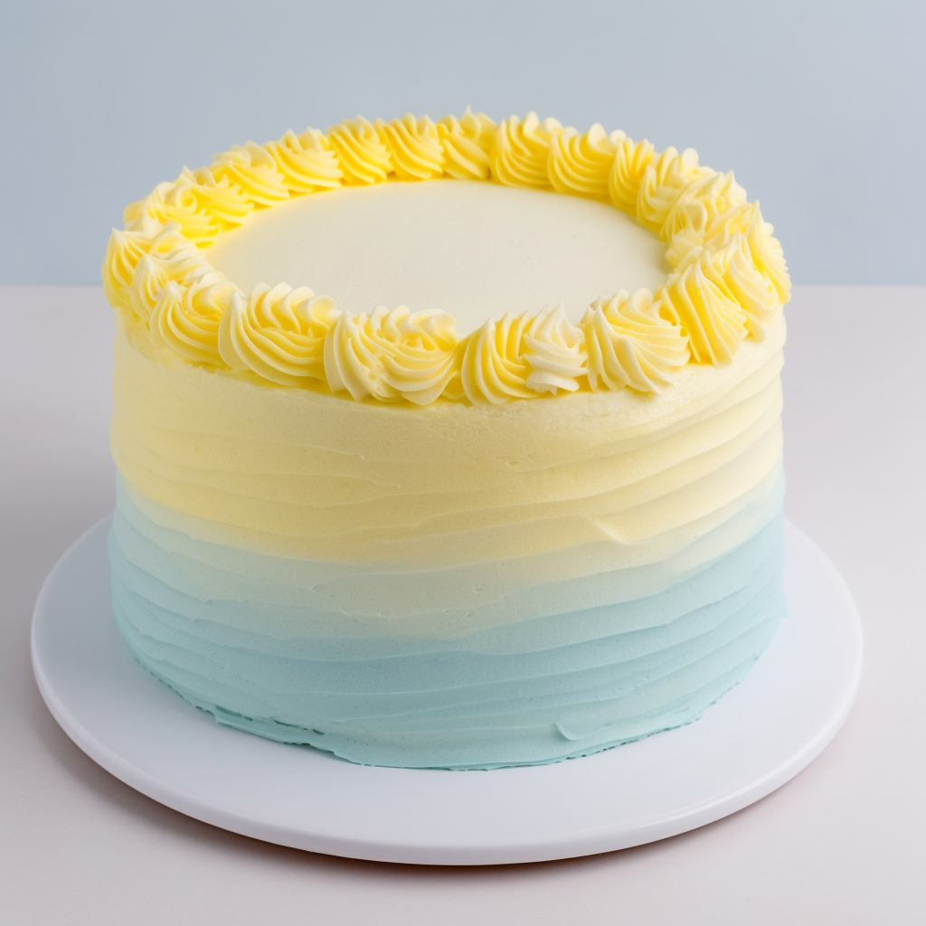 노란느낌의 케이크2