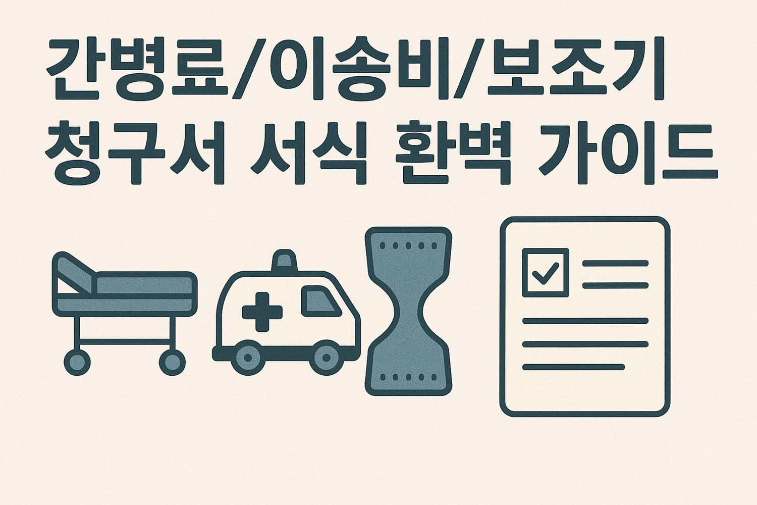 간병료/이송비/보조기 청구서 서식