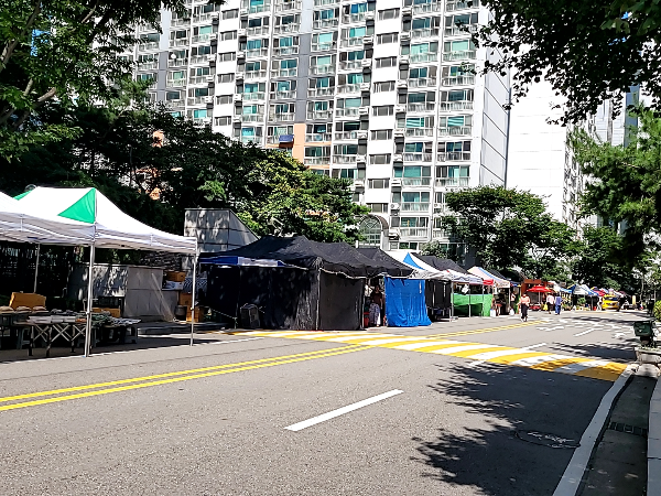  신도림 태영아파트 [목요장터] 도너츠, 묵국수, 잔치국수 포장맛집.