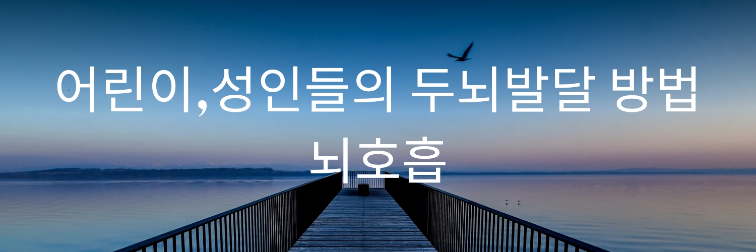  어린이,성인들의 두뇌발달 방법 - 뇌호흡