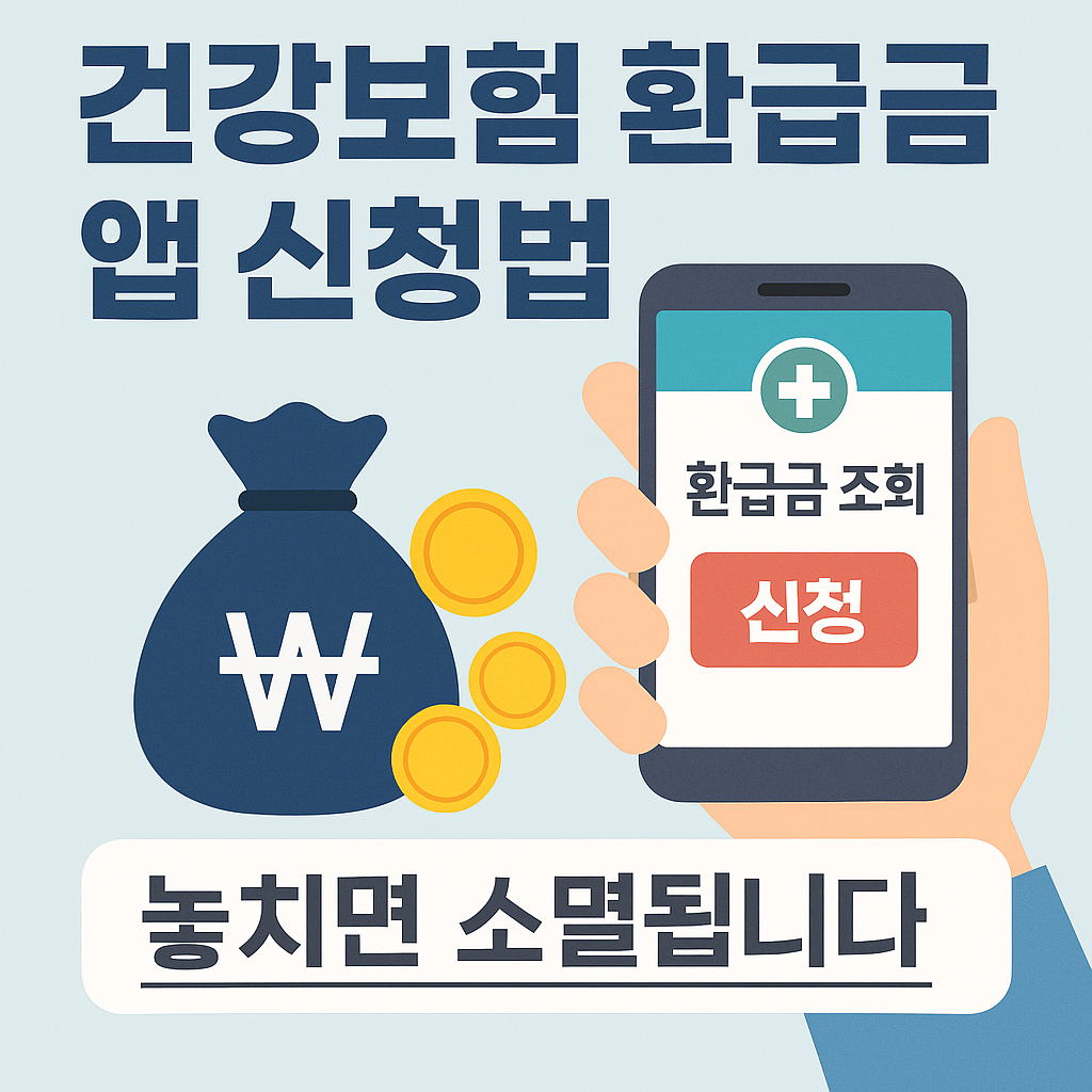 건강보험 환급금, 모바일 앱으로 간편 신청하는 방법