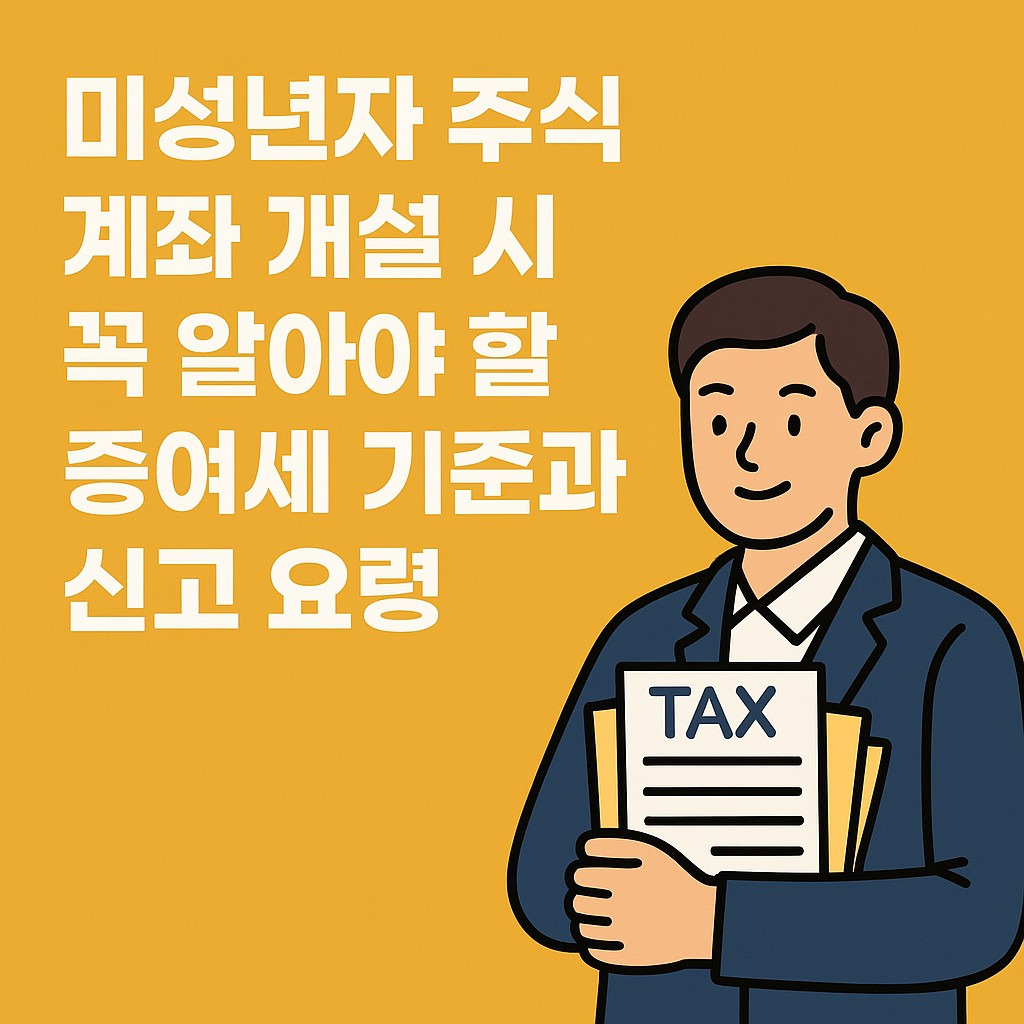 미성년자 주식 절세방법&amp;#44;3가지 절세 전략&amp;#44;미성년자 주식 계좌개설방법&amp;#44; 미성년자 주식 계좌 개설 필요 서류