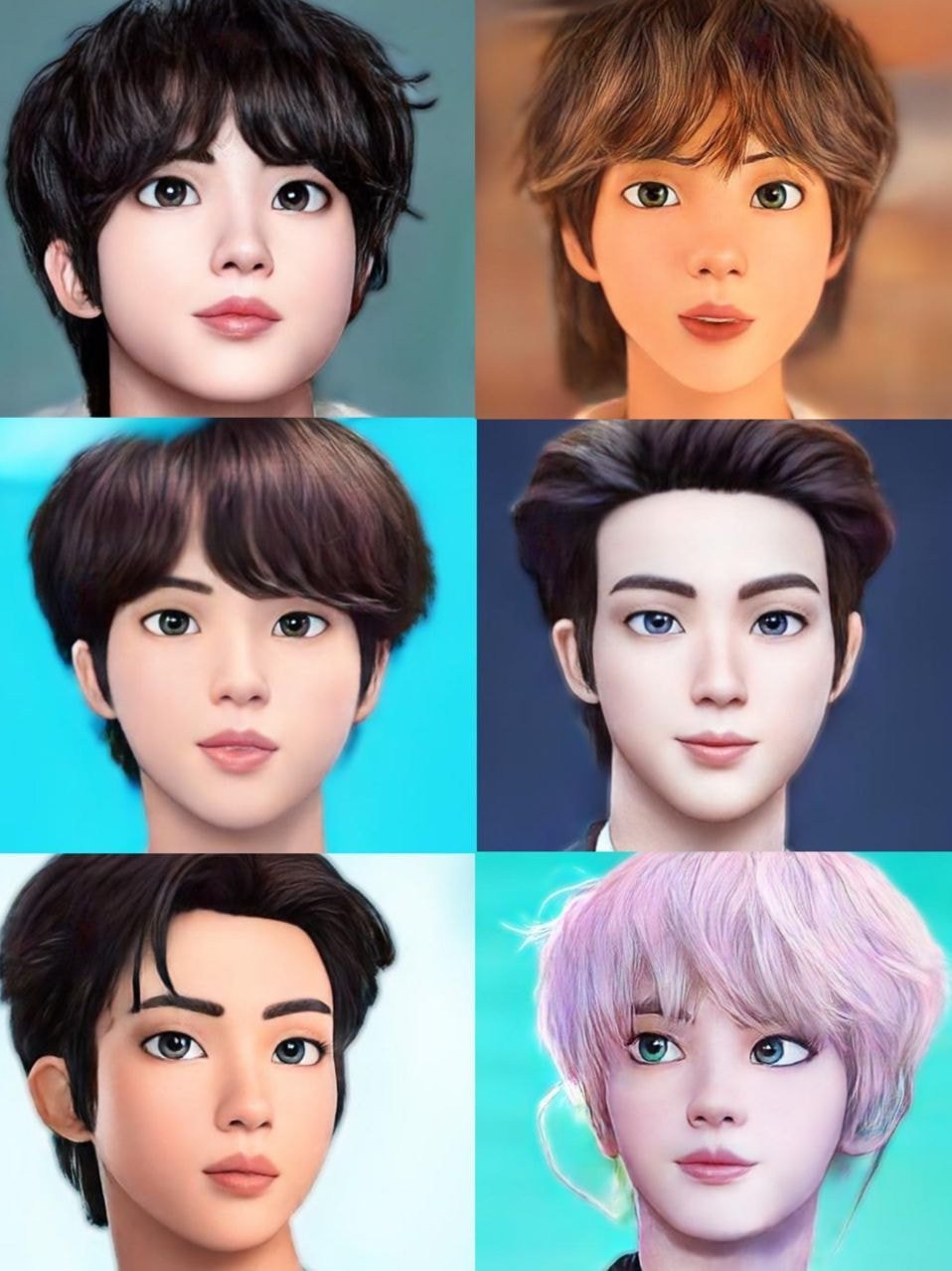 방탄소년단을 'Voila Ai Artist' 어플 디즈니 캐릭터로 만들어 보니