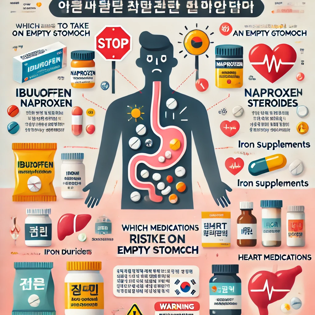 공복에 먹으면 안 되는 약 리스트 (위험한 약물들)